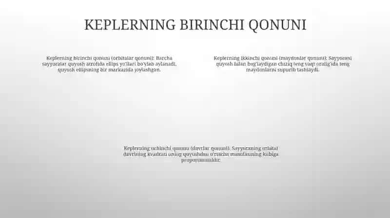 Kepler Qonunlari 3