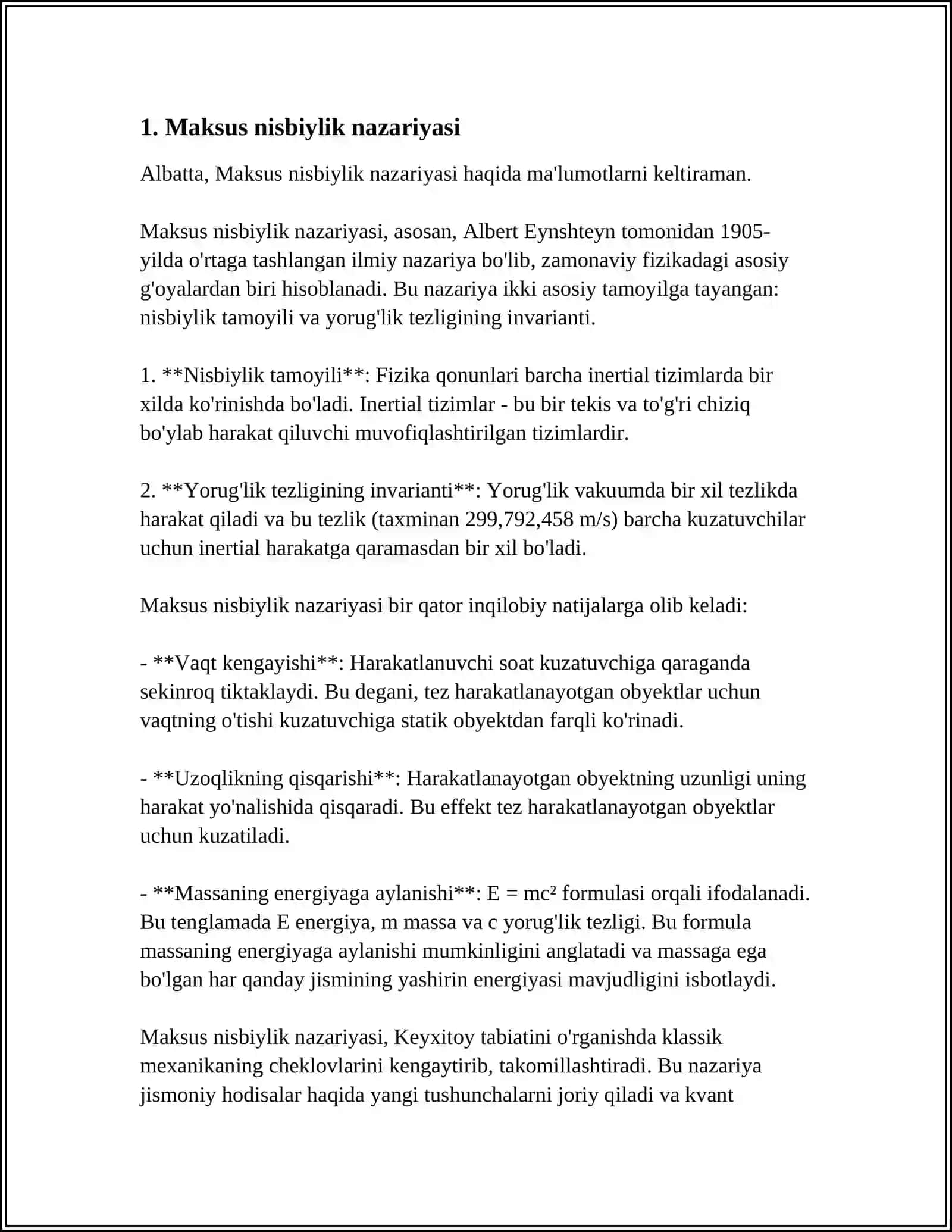 Nisbiylik Nazariyasi Elementlari 3