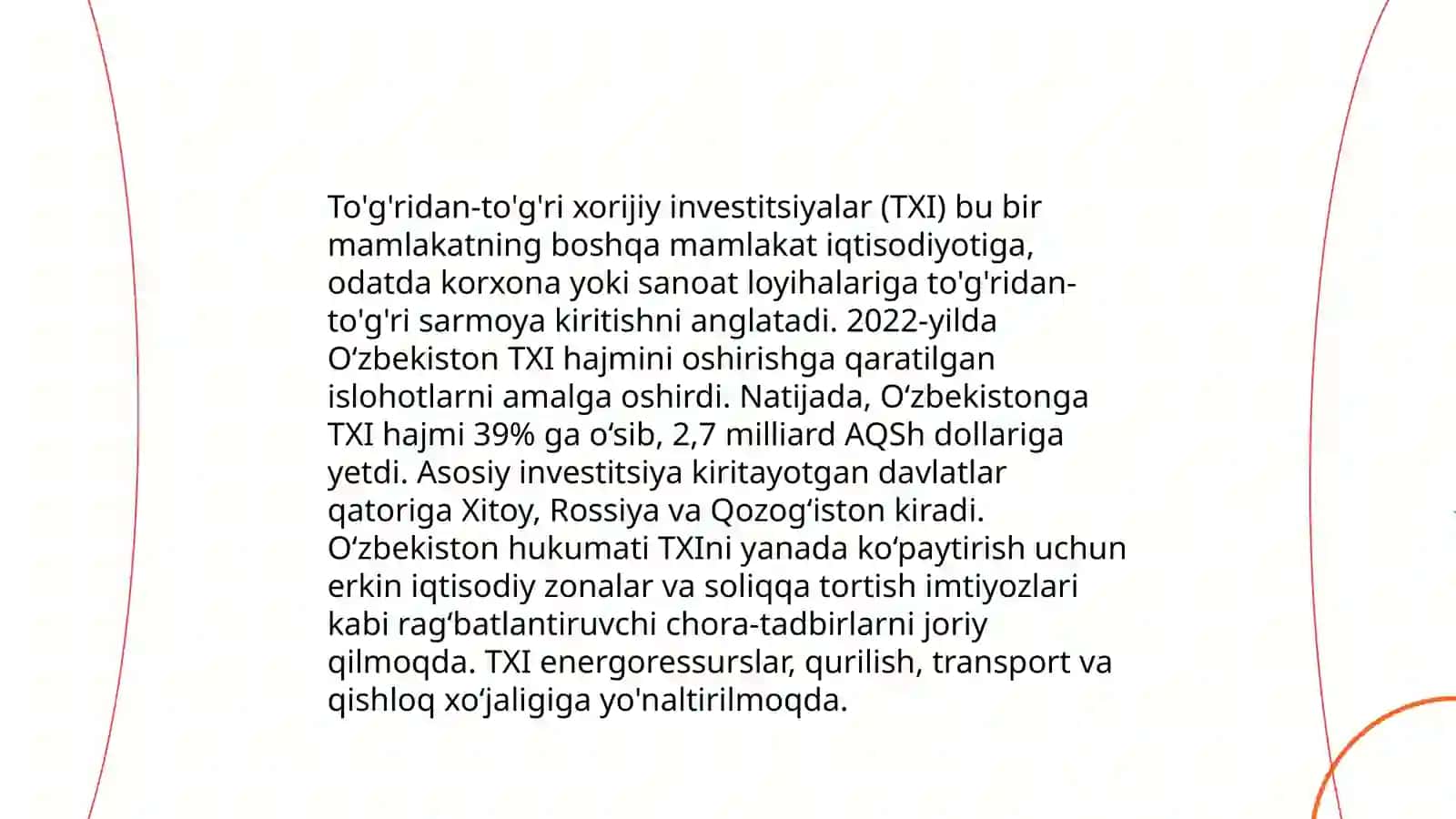 Milliy iqtisodiyotga xorijiy investitsiyalarni jalb qilish turlari va shakllar 3