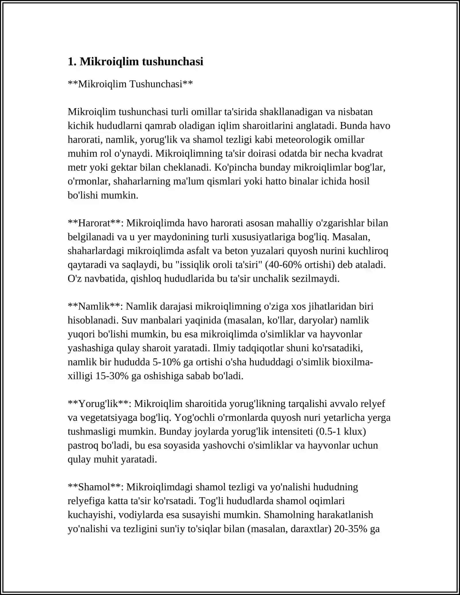 Mikroiqlim Tushunchasi 3