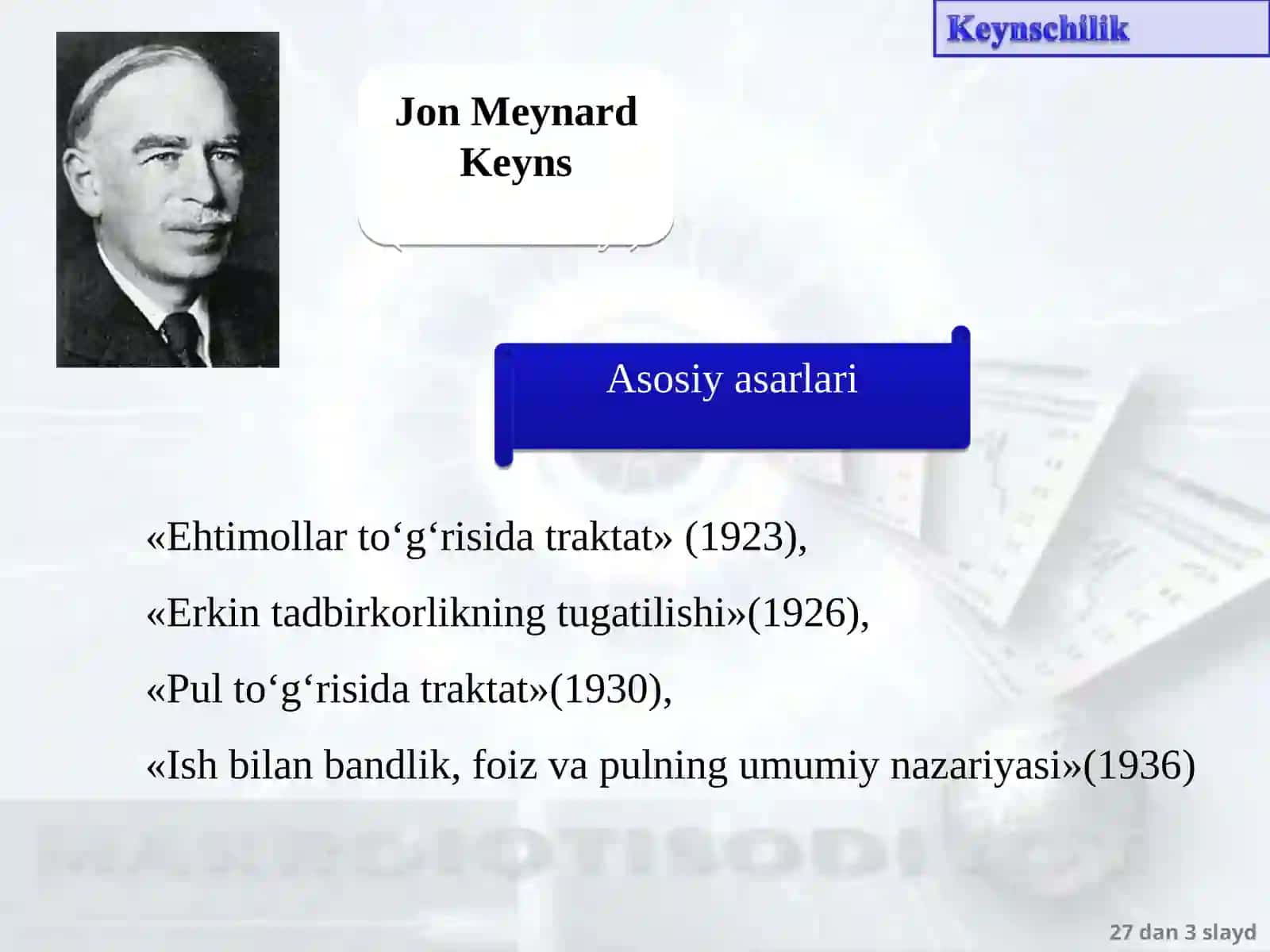 Keyns ta’limoti va keynschilik 3