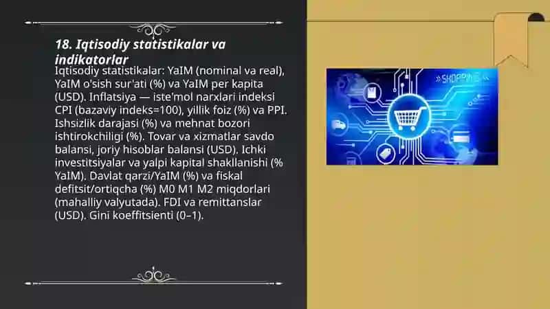 Iqtisodiy statistikalar va indikatorlar 3