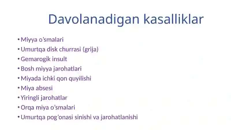 Neyroxirurgiya bo’limi amaliyoti 3