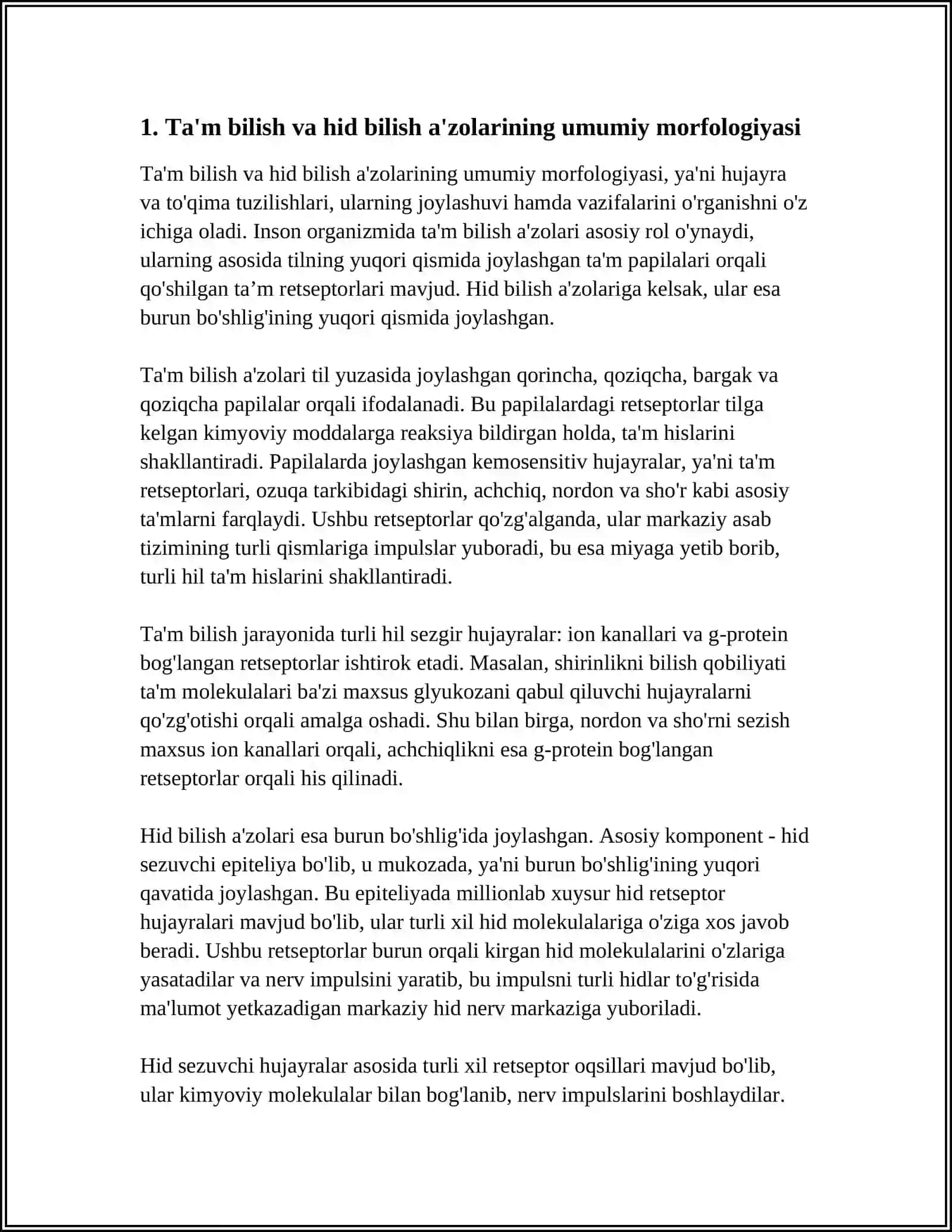 TA'M BILISH VA HID BILISH A'ZOLARINING FUNKSIONAL ANATOMIYASI 3