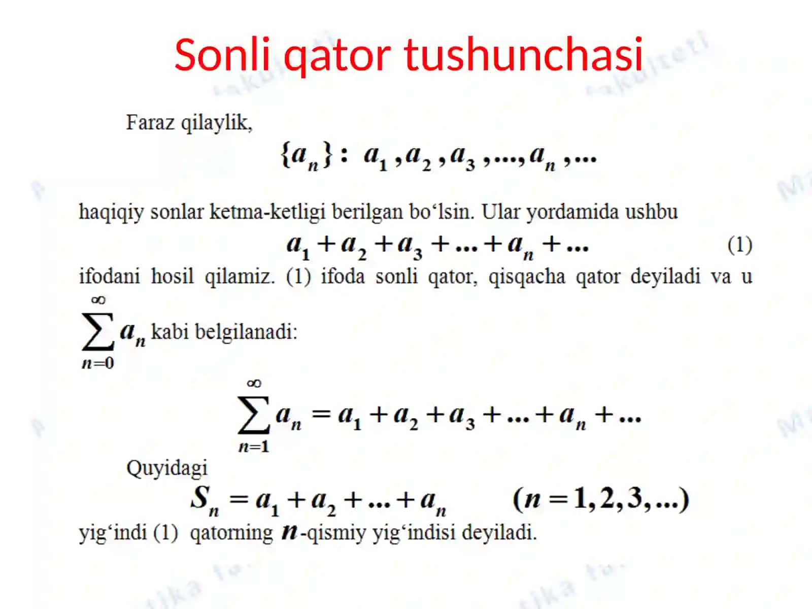 Sonli qatorlar 3