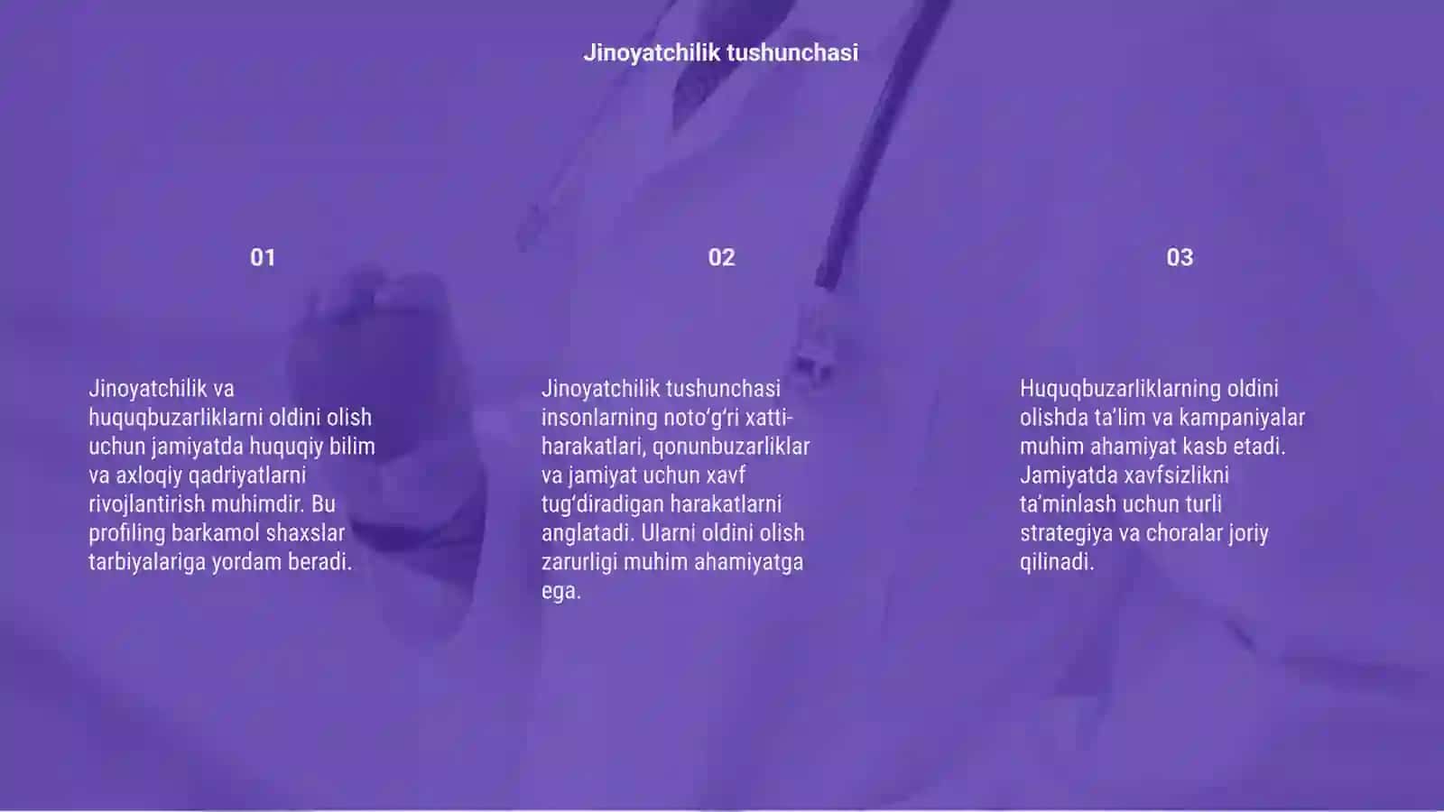 Jinoyatchilik va huquqbuzarliklarni oldini olish 3