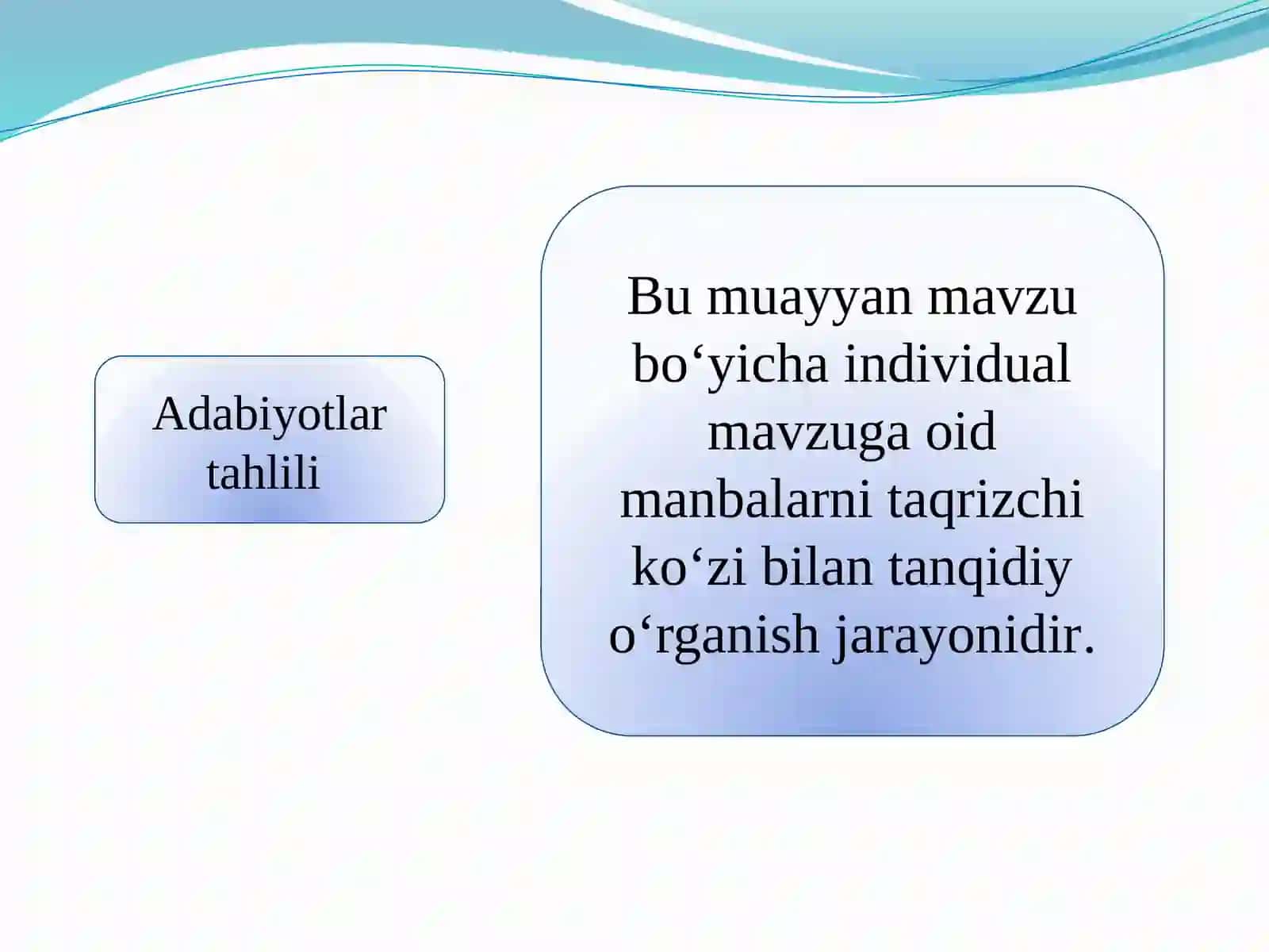 Mavzuga oid adabiyotlar tahlili haqida 3