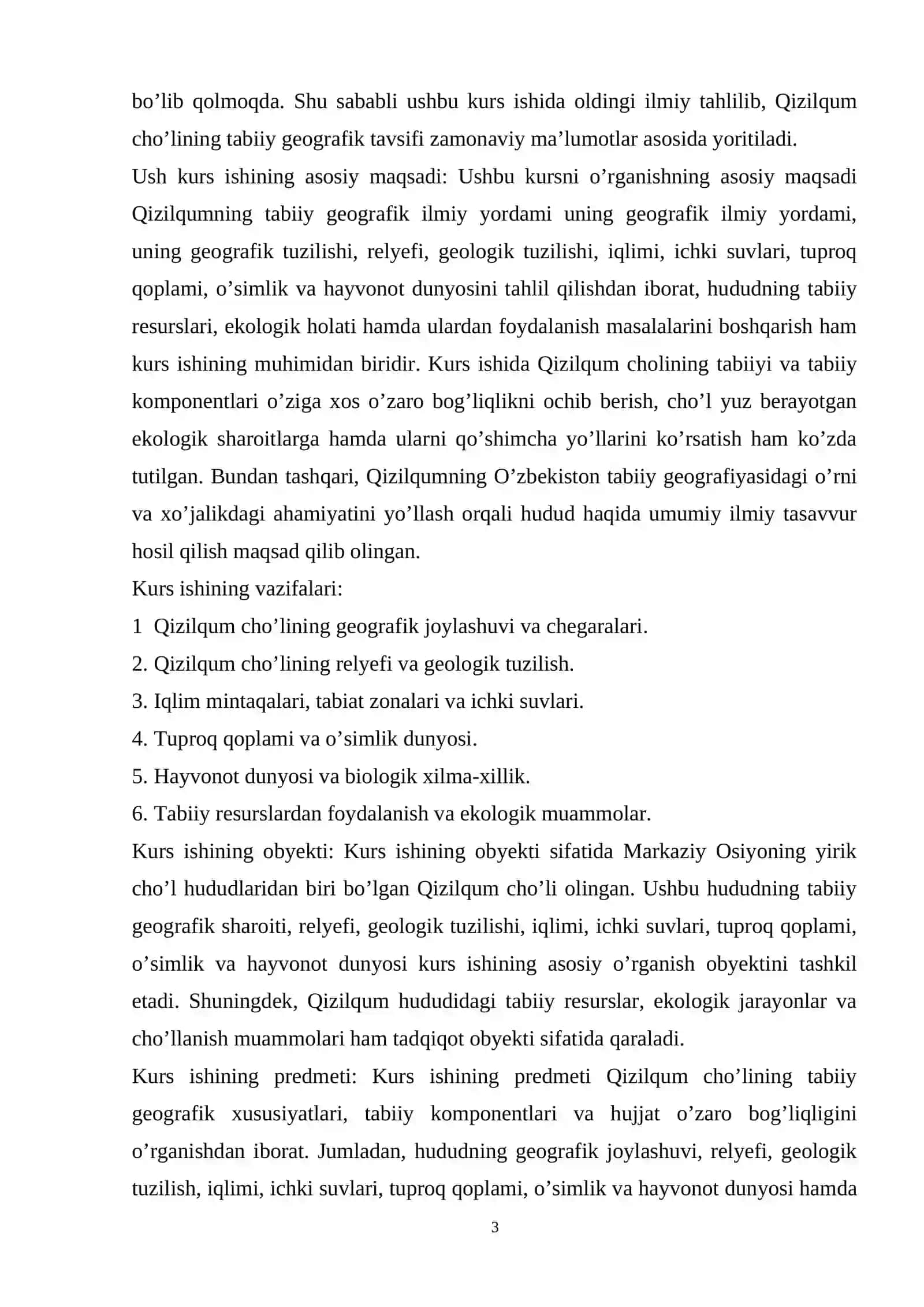 Qizilqum cho'liga tabiiy geografik tavsif 3
