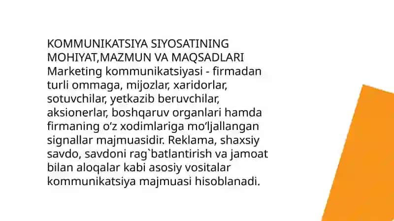 Marketingda kommunikatsion siyosati 3