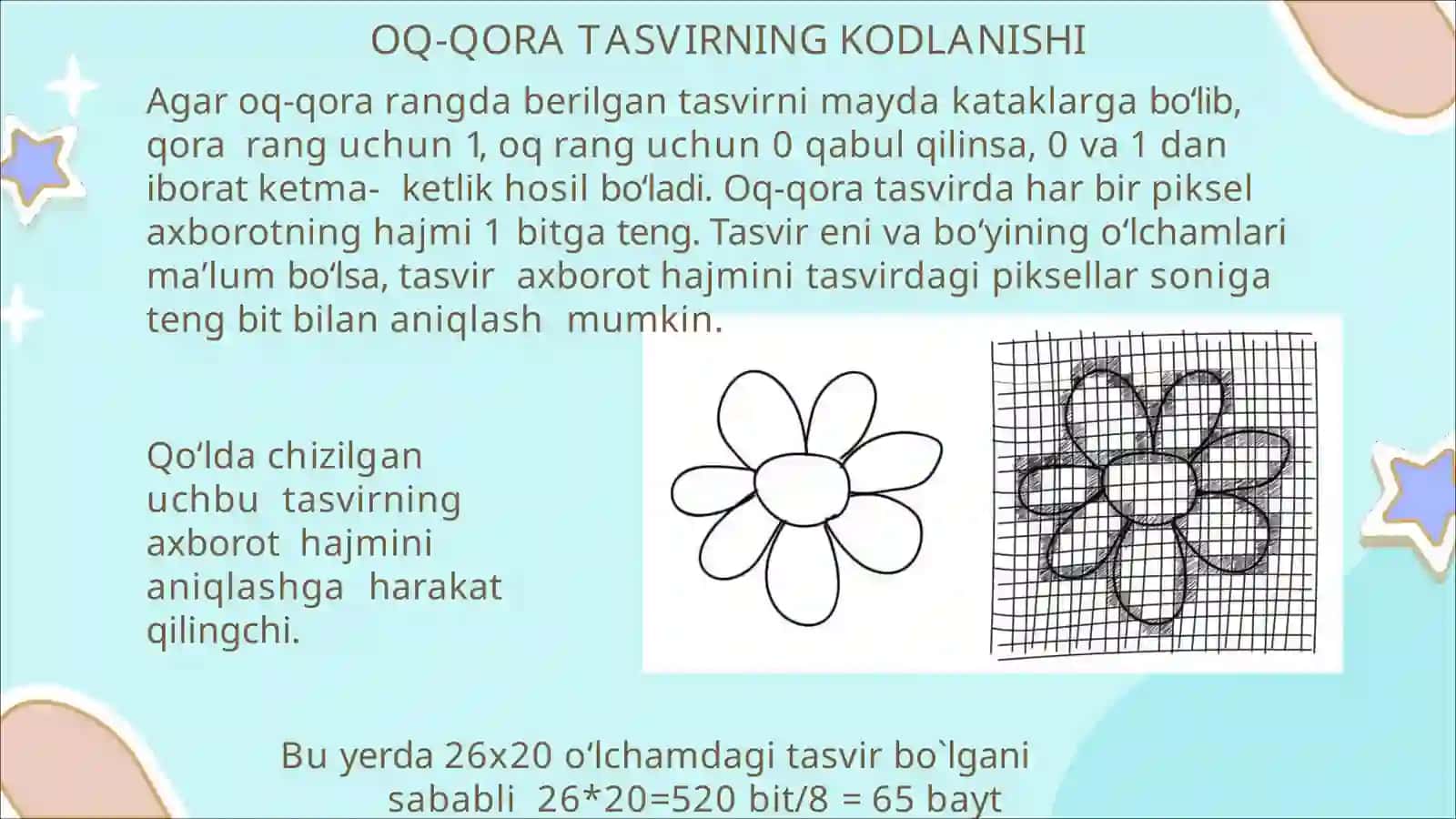 GRAFIK VA VIDEO AXBOROTLARNI KODLASH, ULARNI QAYTA ISHLASH 3