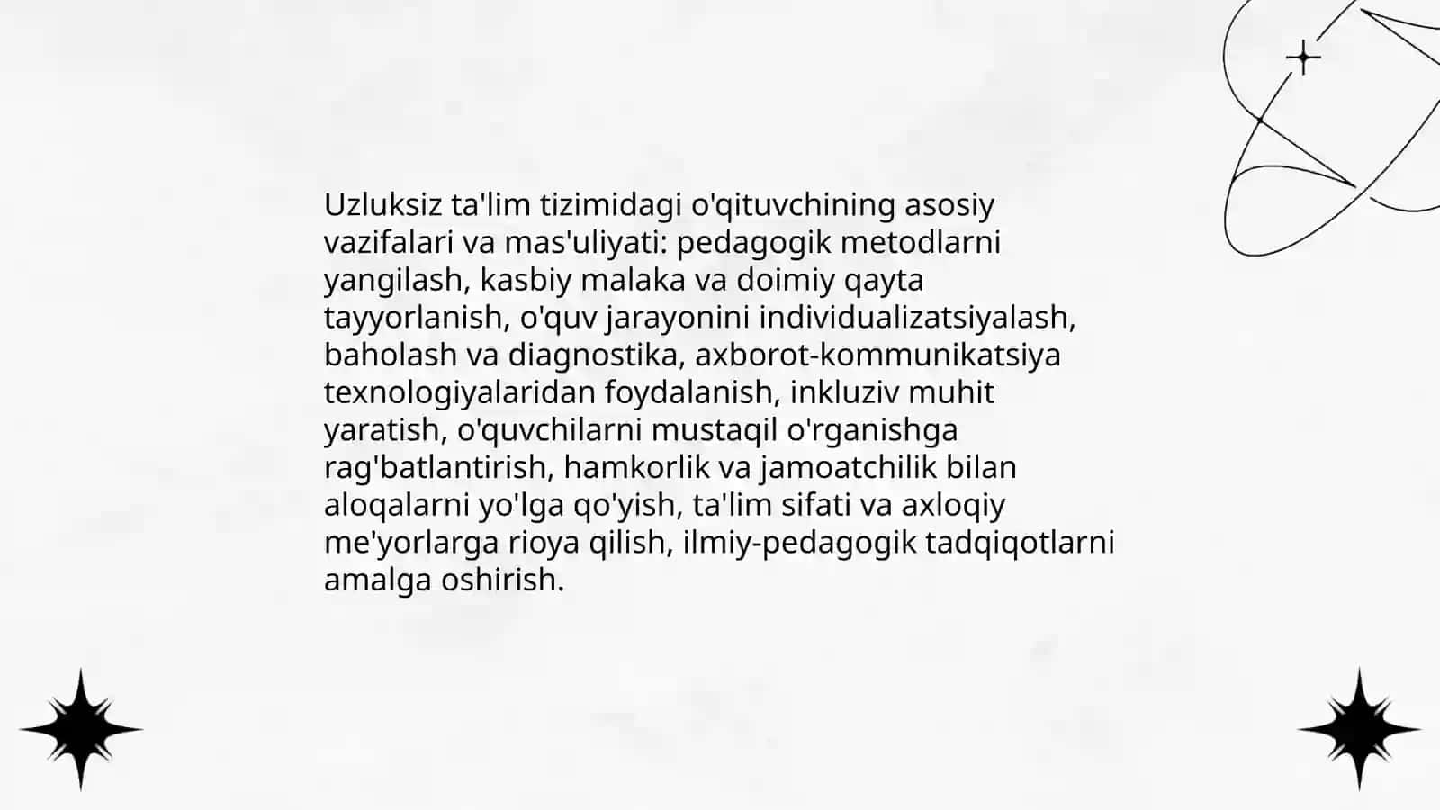 Uzluksiz ta'lim tizimida o'qituvchining roli 3