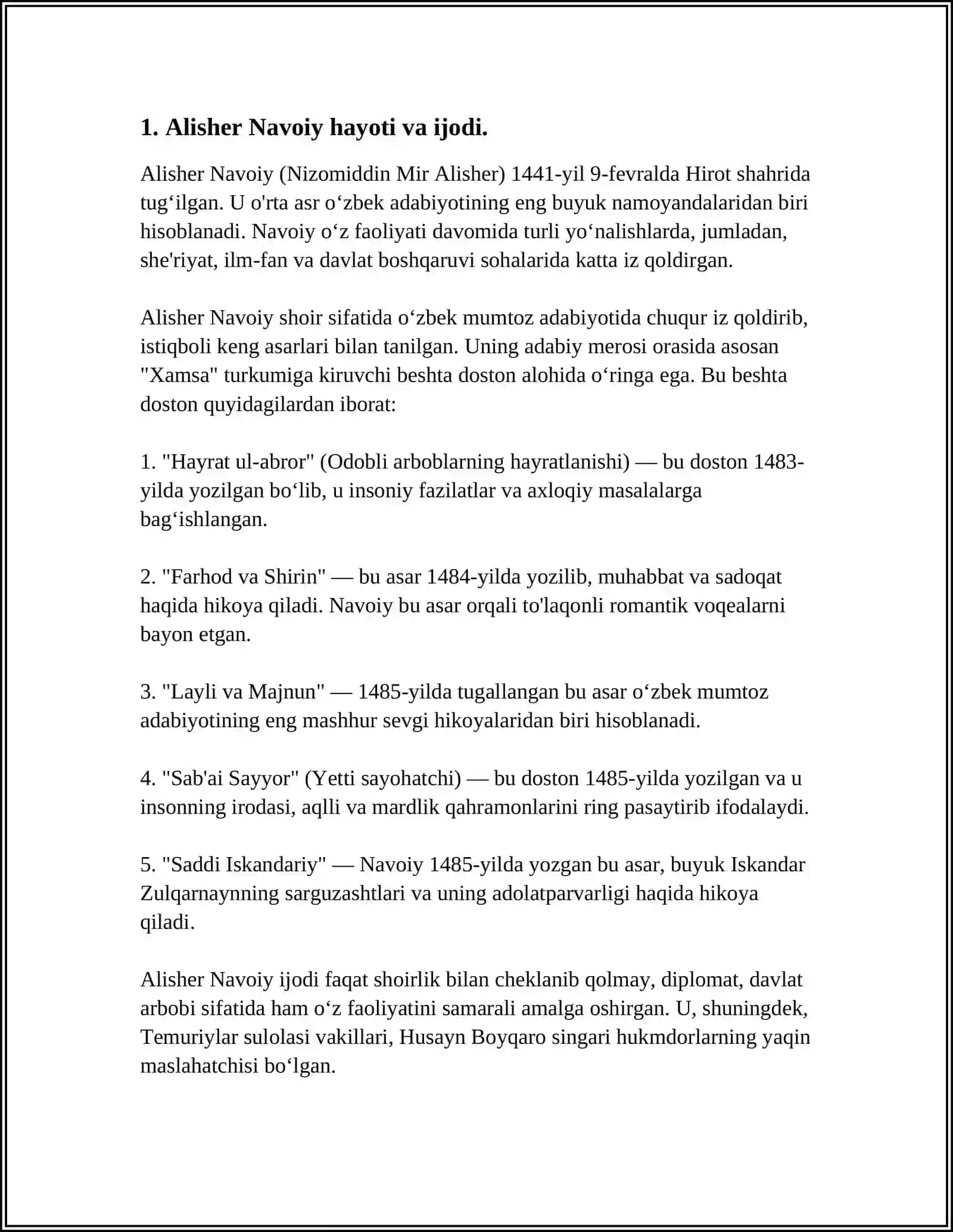 ALISHER NOVOYI HAMSA ASARI 3