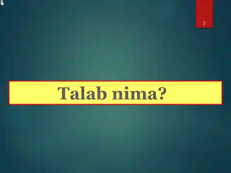 Talab va taklif tahlili 3