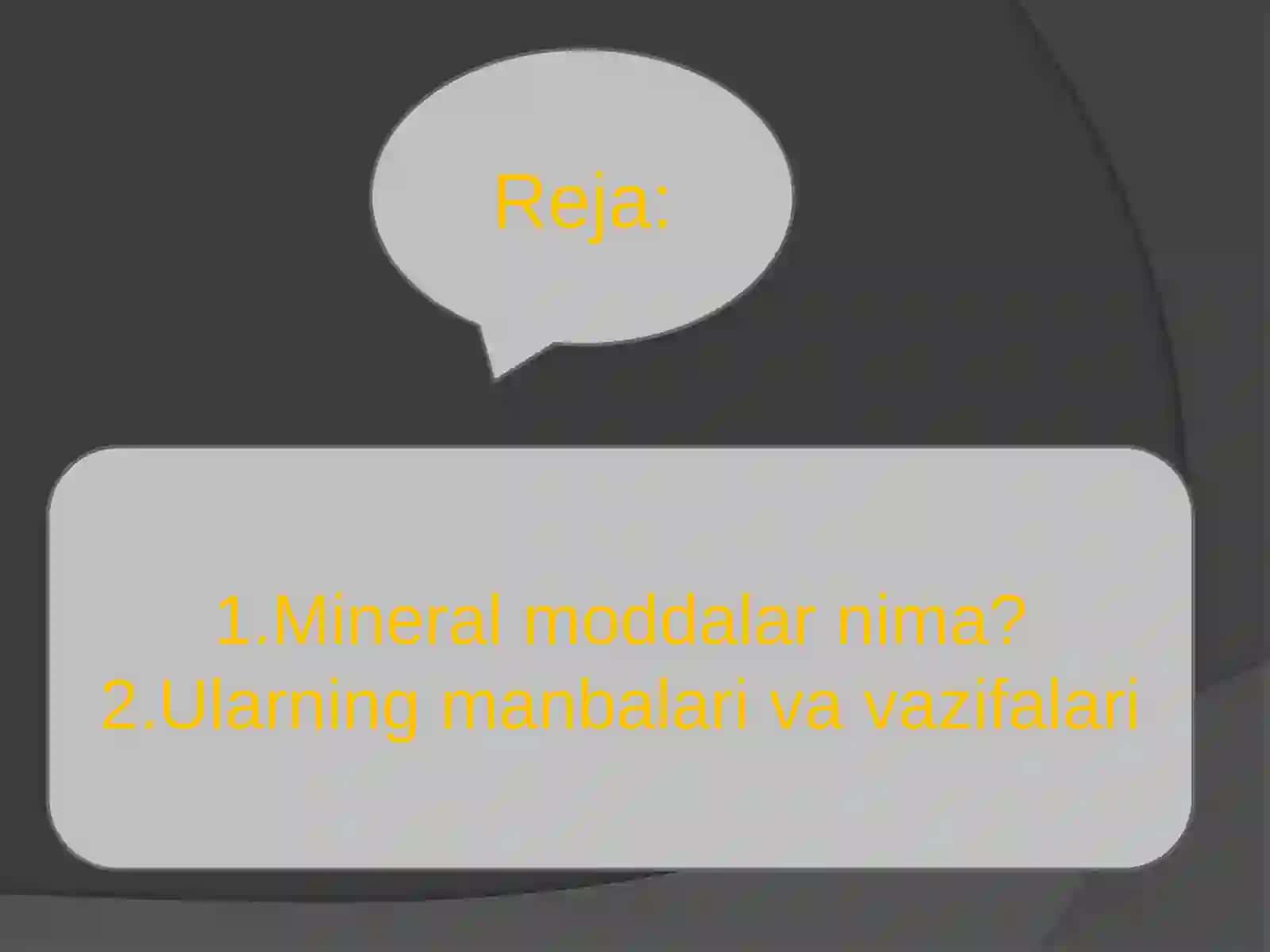 Mineral moddalar yetishmovchiligi 3