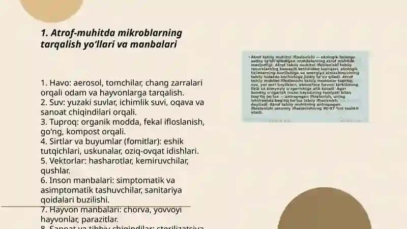 Atrof muhitda mikroblarning tarqalishi 3