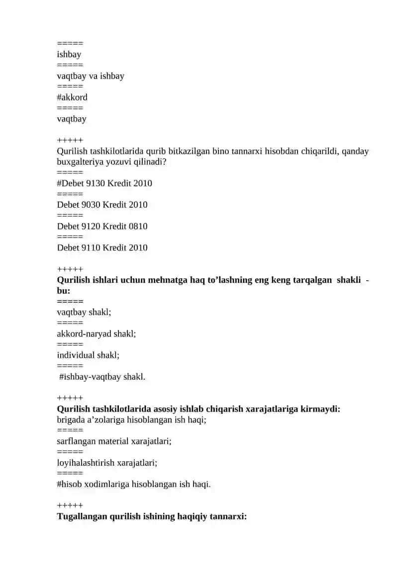 Qurilish tashkilotlarida buxgalteriya hisobining xususiyatlari 3