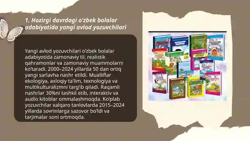 Hozirgi davrdagi oʻzbek bolalar adabiyoti 3