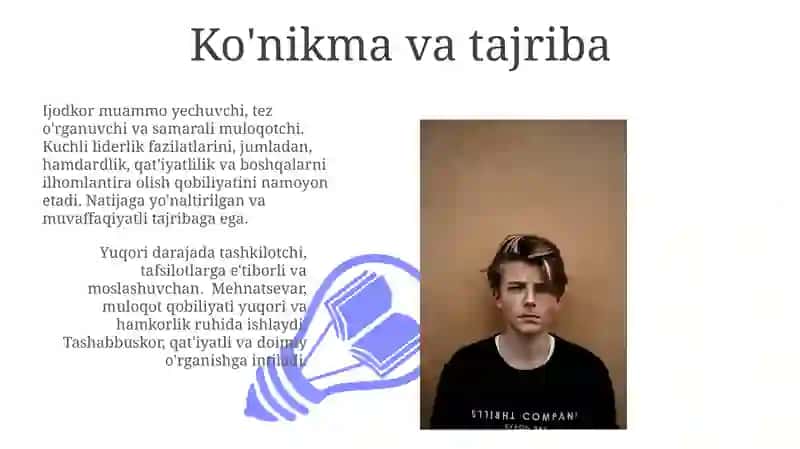 Ko'nikma va tajriba 3