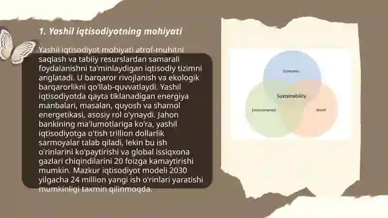 Yashil iqtisodiyot: Ekologik barqarorlik va iqtisodiy o'sishning uyg'unligi 3