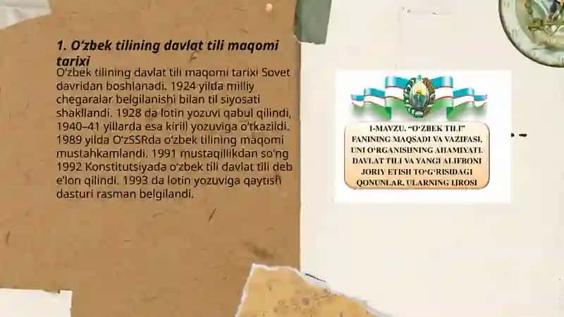 Oʻzbek tili Davlat tili 3