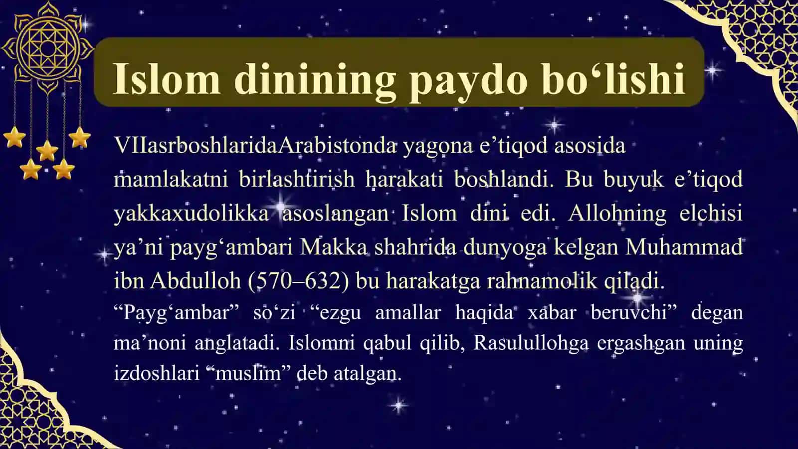 Islom dinining tarixi va mohiyati 3