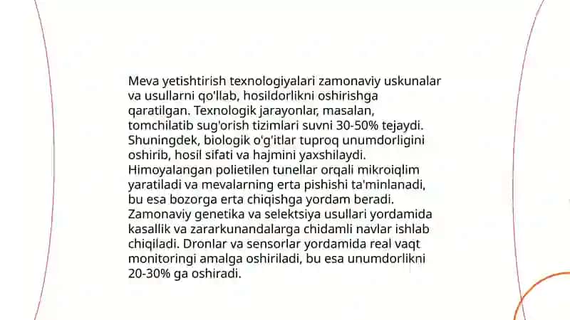 Meva yetishtirish fermer xoʻjaligi 3