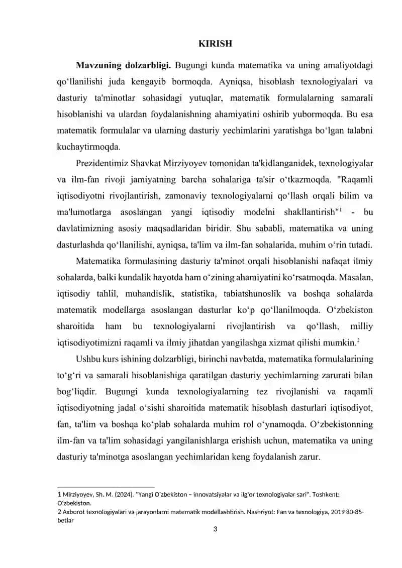 Matematika uchun formula hisoblash dasturini yaratish 3