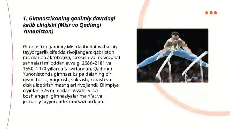 Gimnastikaning tarixi va rivojlanish bosqichlari 3