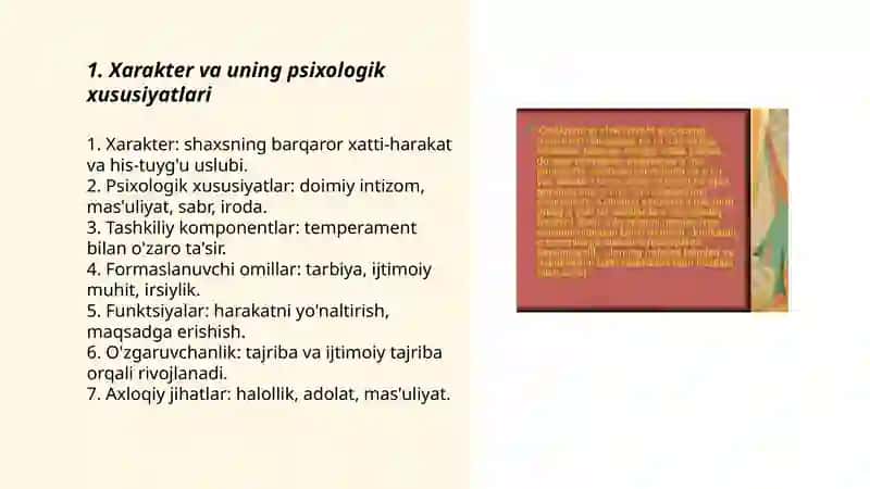 Xarakter va uning psixologik xususiyatlari 3