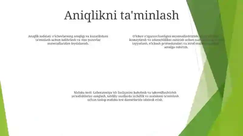 O'Lchash Natijalarini Sifat Mezonlari 3