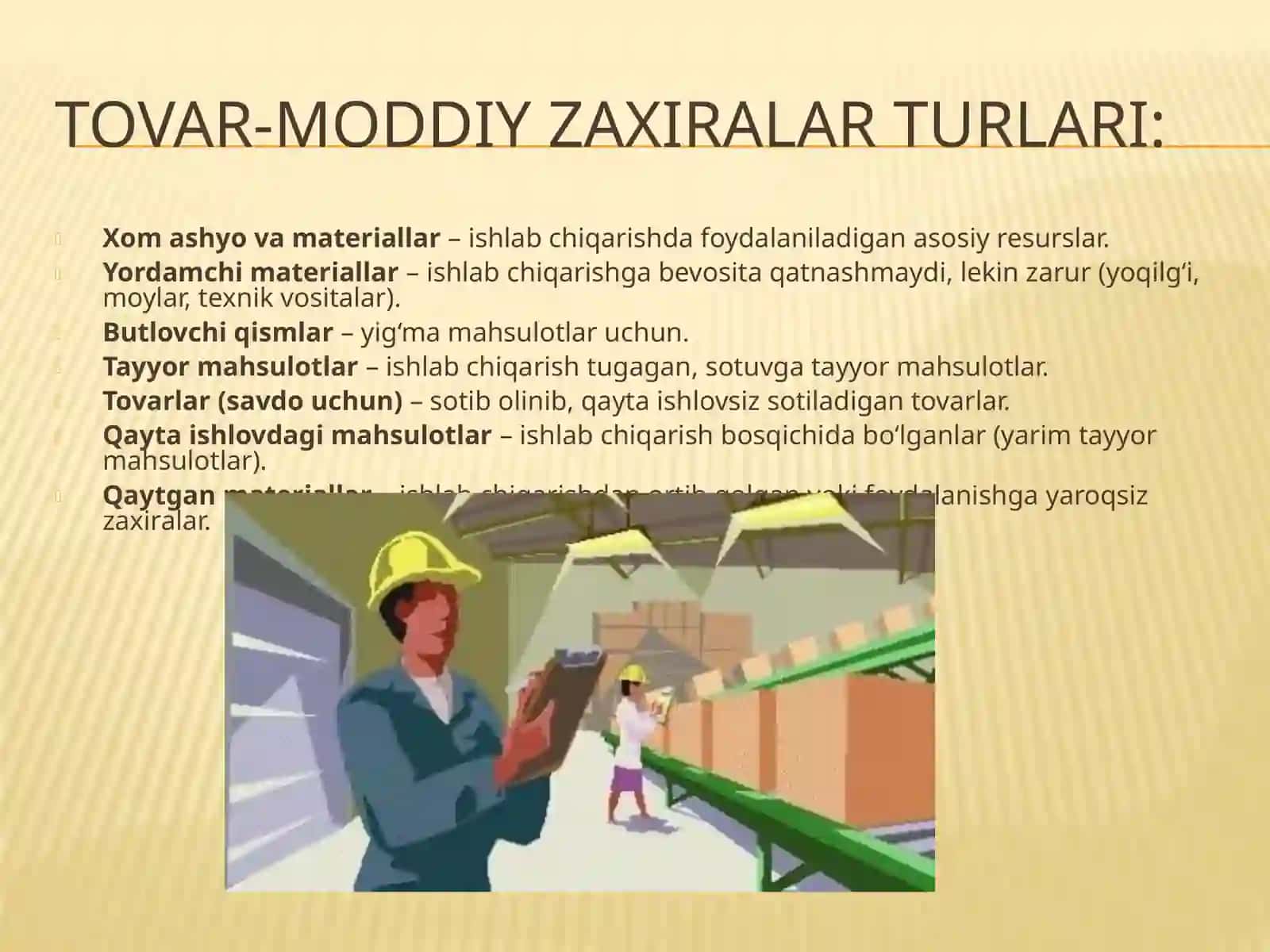 TOVAR MODDIY ZAHIRALARNING TA’RIFI VA TURKUMLANISHI 3