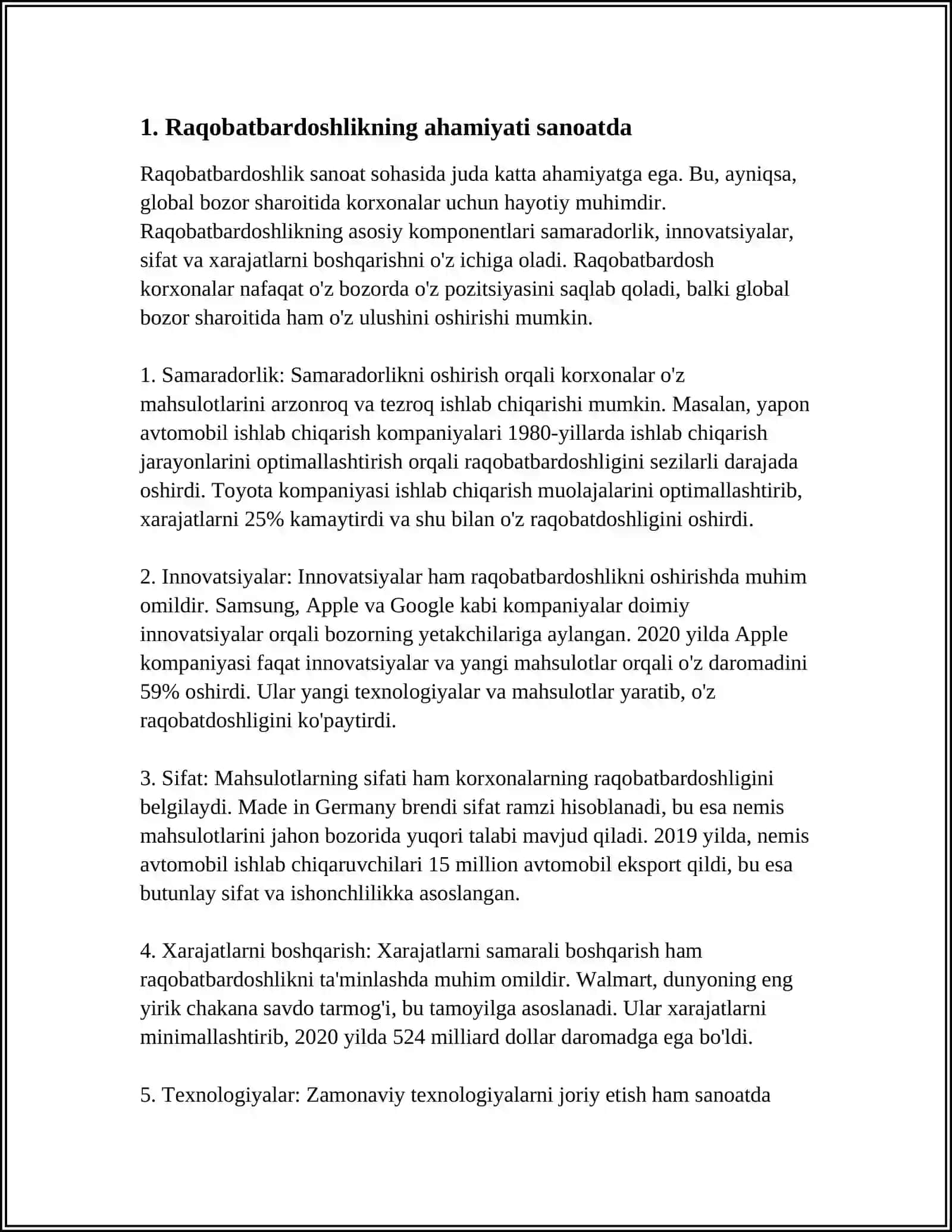 SANOATDA RAQOBATBARDOSHLIK 3