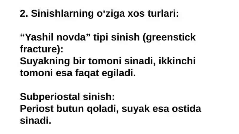 Bolalarda suyak shikastlanishini oziga hosligi 3