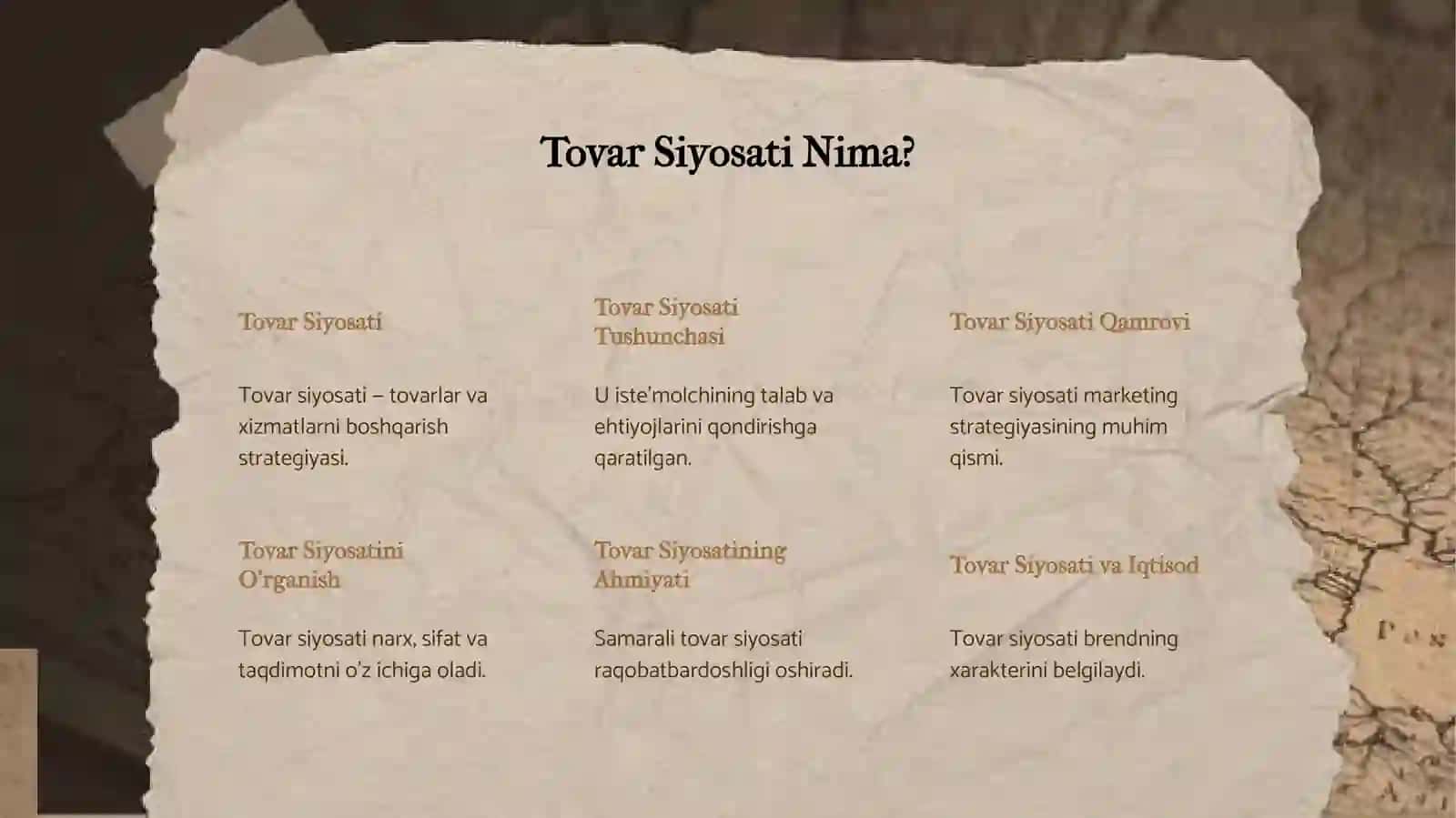 TOVAR SIYOSATI 3