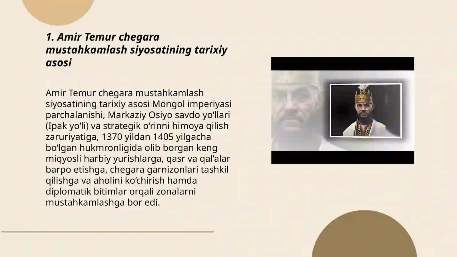 Amir Temur chegara mustahkamlash 3