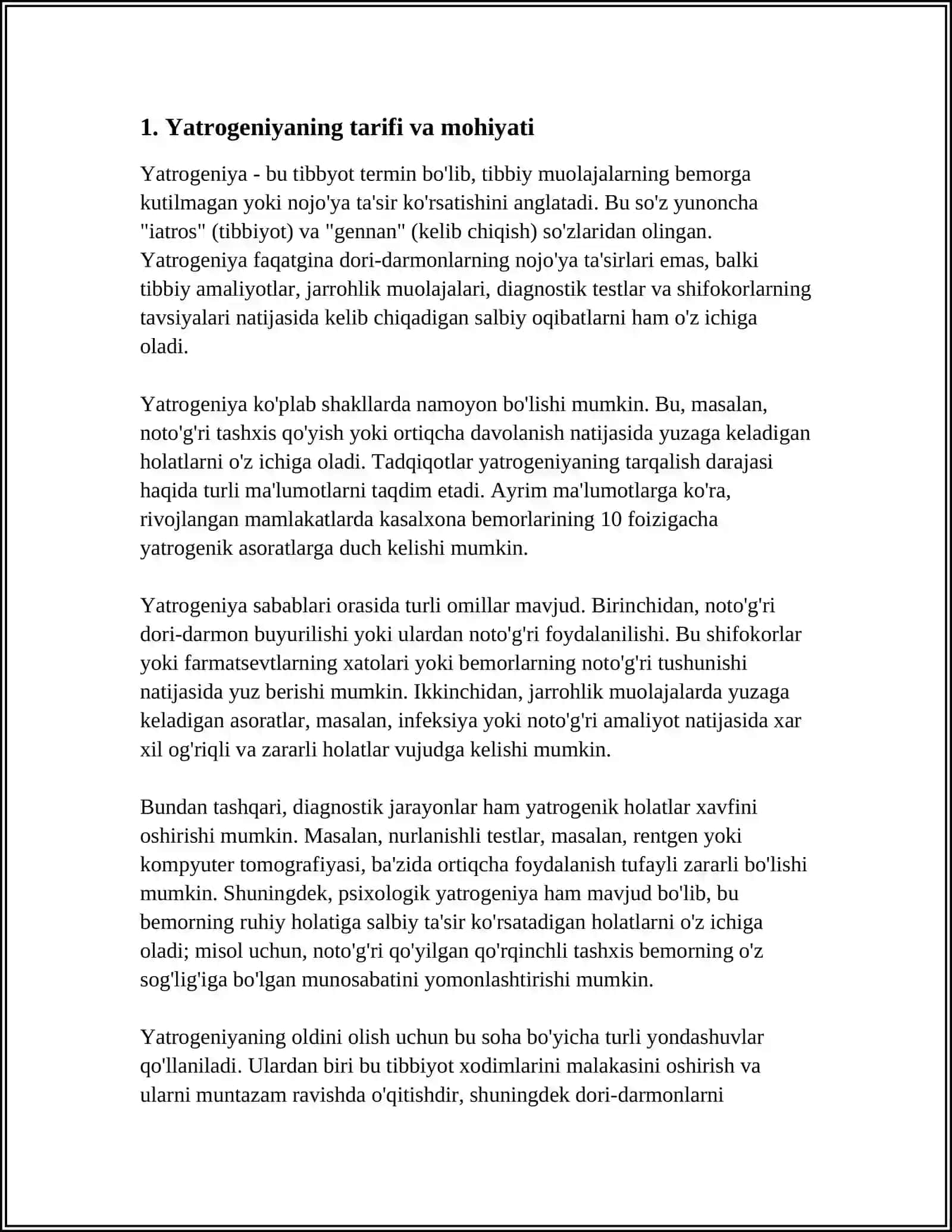 Yatrogeniya muammolari 3