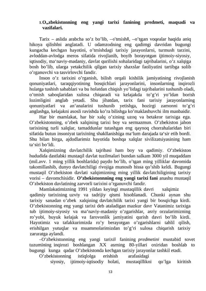 О„ZBEKISTON MUSTAQILLIKKA ERISHISH OSTONASIDA 3