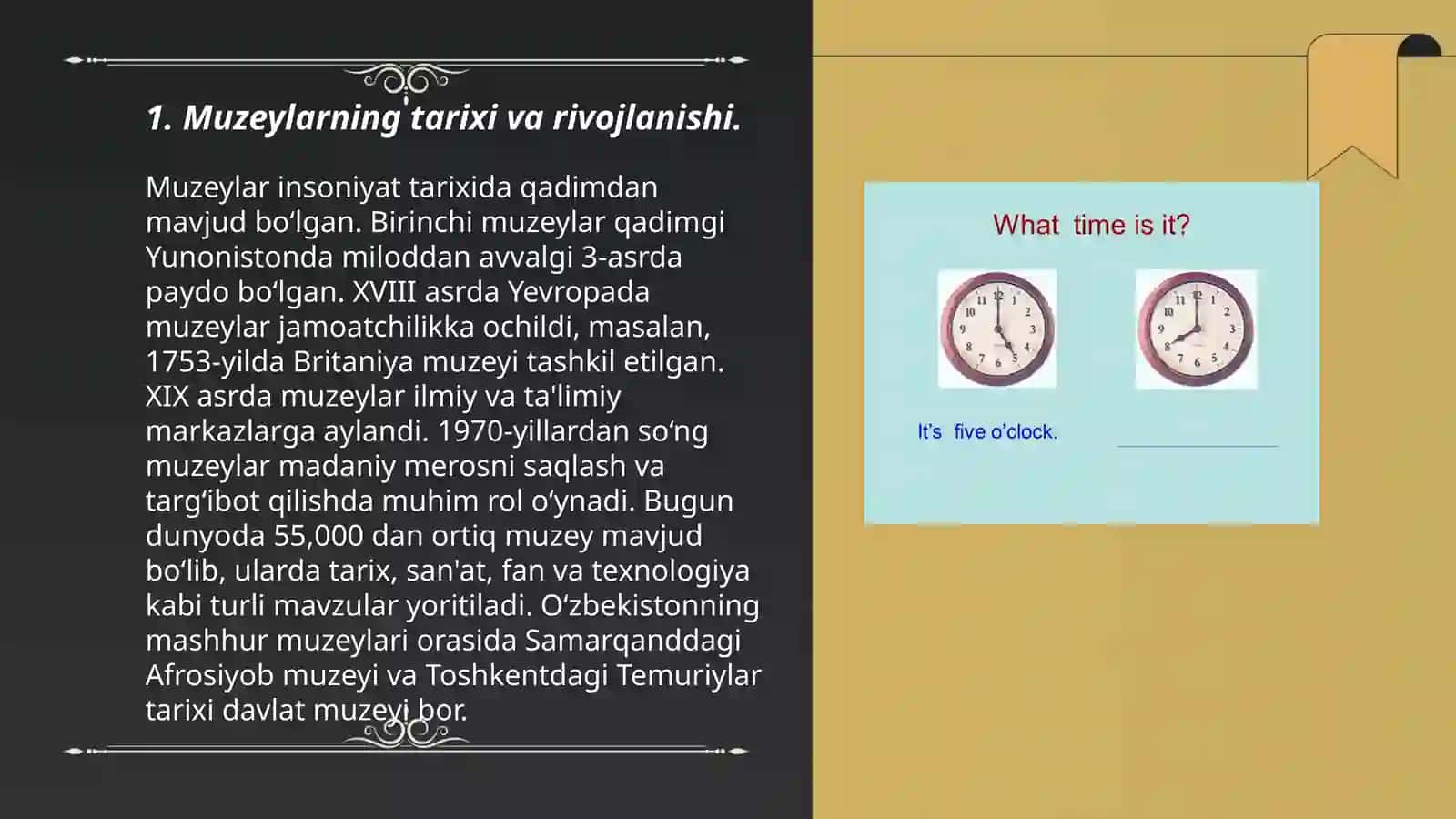 Muzeylar o'tmish va kelajak o'rtasidagi koʻprik 3