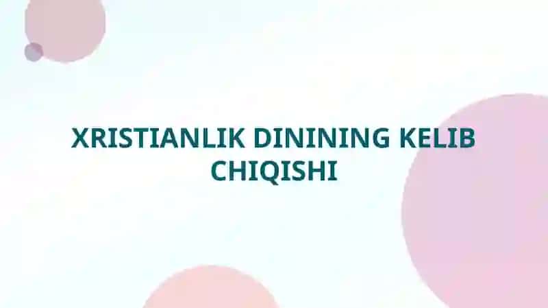 XRISTIANLIK DINI 3