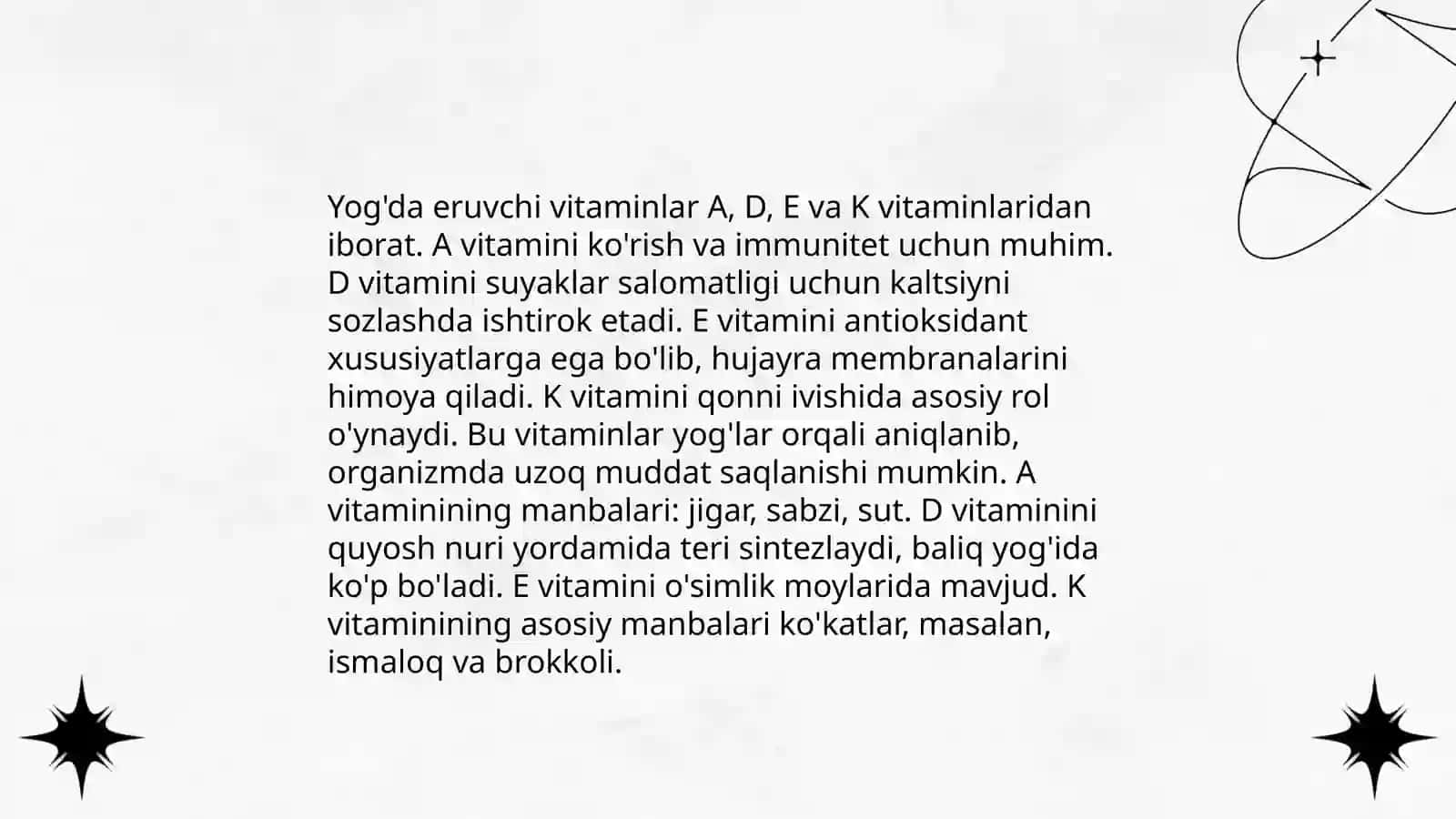 Yog'da eruvchi vitaminlar 3
