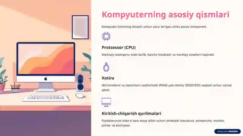 Kompyuter tuzilishi va tashkil etilishi 3