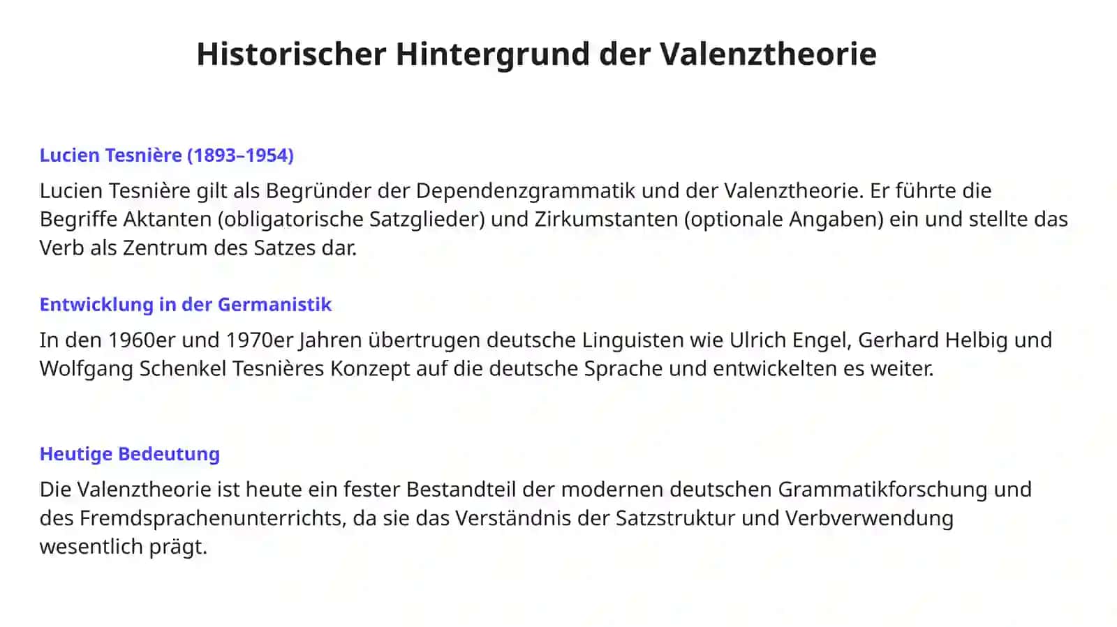 Valenz der Verben: Verbergänzungen und Verbangaben 3