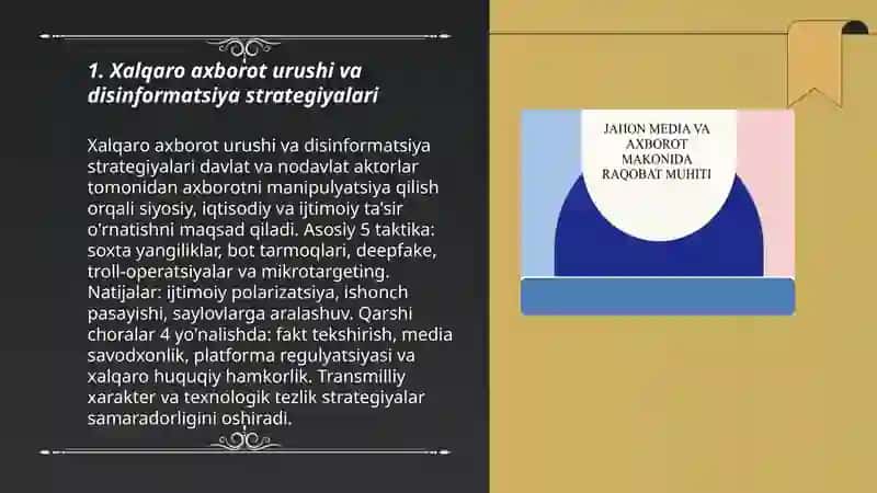 Mediasavodxonlik va axborot madaniyati fanidan taʻlim 3