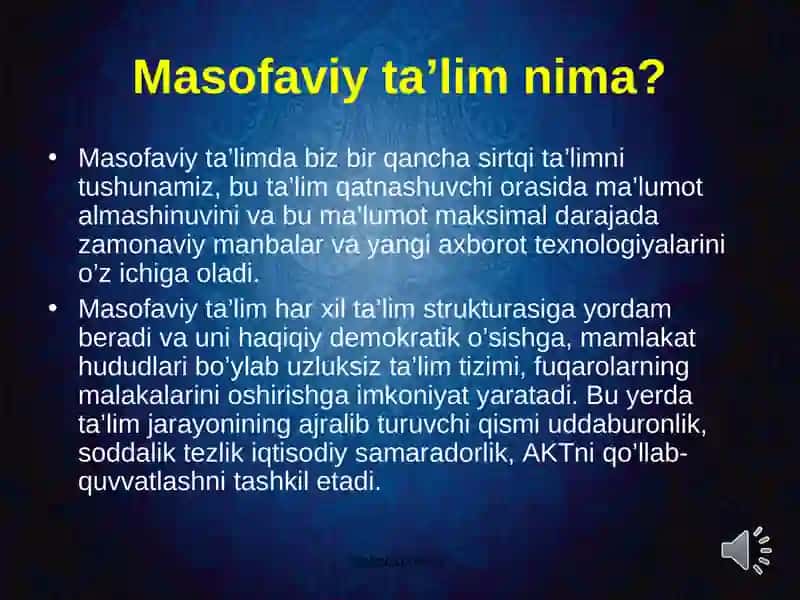 MASOFAVIY TA’LIM HAQIDA 3