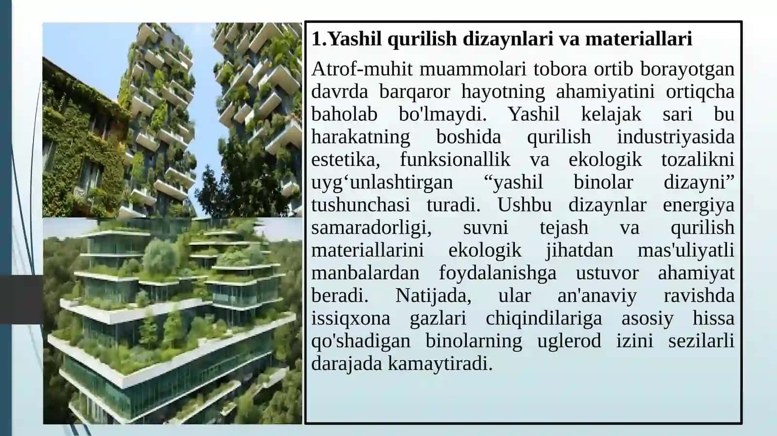Yashilqurilish va ekologik arxitektura asoslari 3