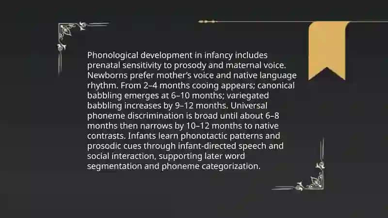 Linguistic bases of early learning 3