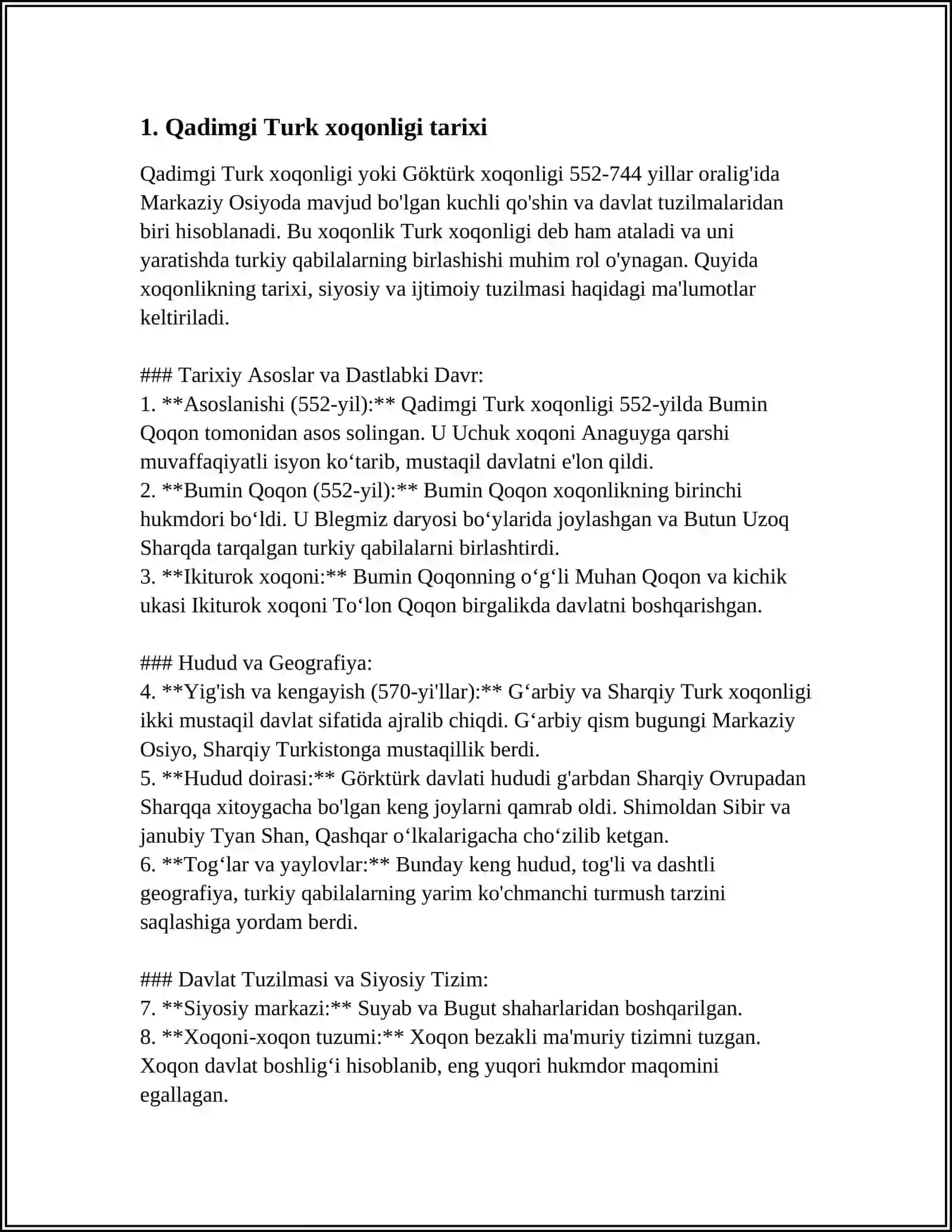 OʻZBEK DAVLATCHILIGINING TARIXIY BOSQICHLARI 3