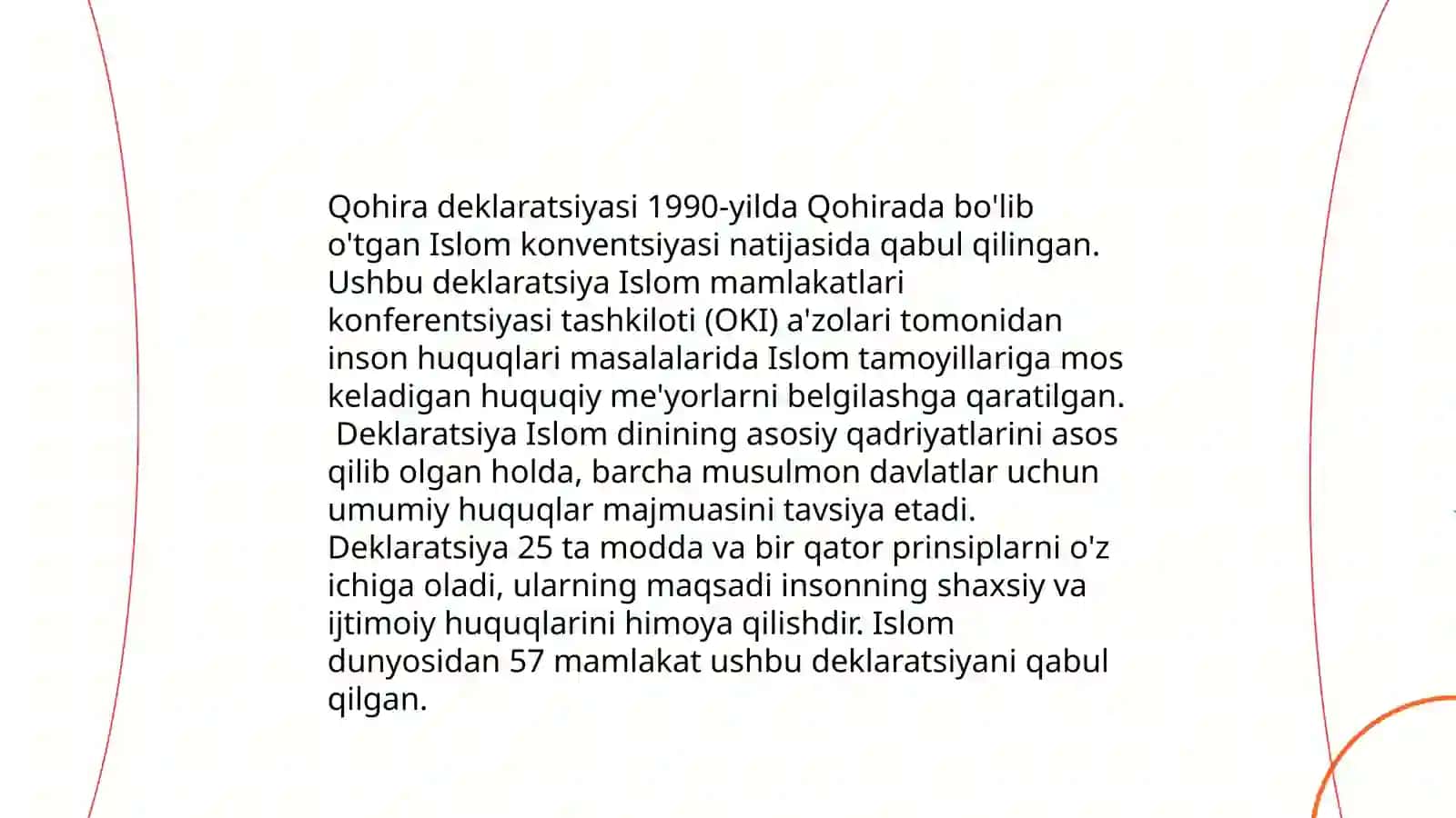 Qohira deklaratsiyasi tarixi va mazmuni 3