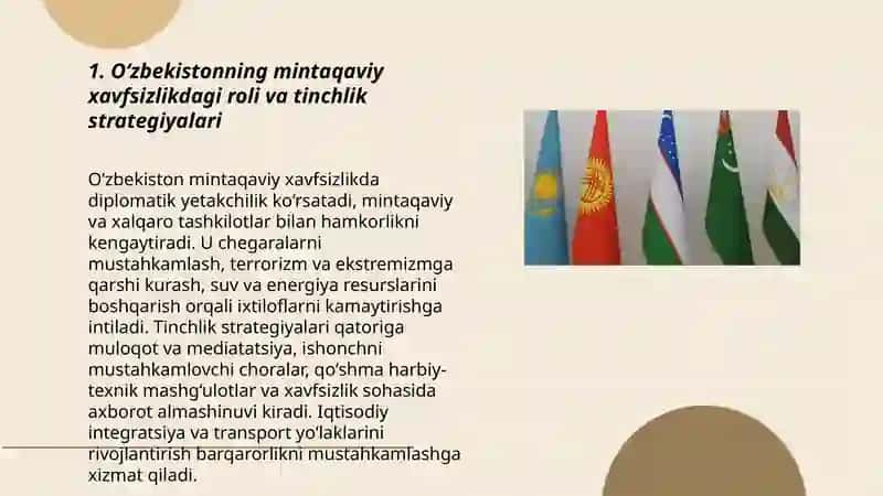 O‘zbekistonning Markaziy Osiyoda tinchlik 3