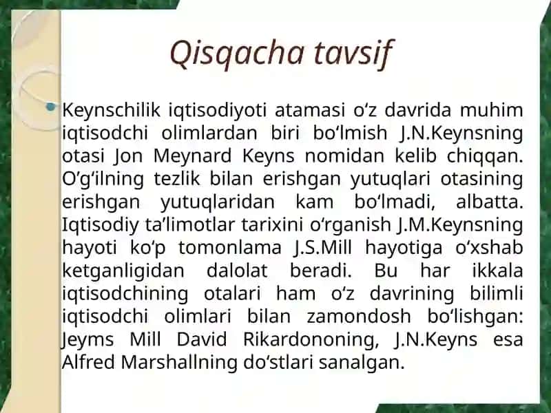 KEYNS VA KEYNSCHILIK TALIMOTI 3